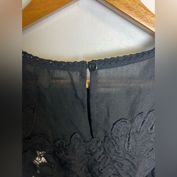 NWT Umgee Usa Size L Black Sleeveless Embroidered Midi Dress Cottage - Picture 9 of 13